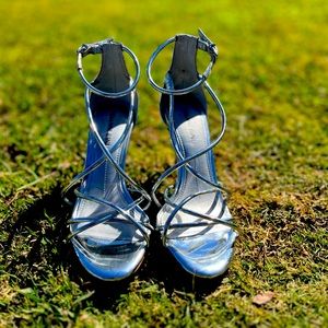 Gianni Bini Talisia Tubular Mirrored Strappy Heels